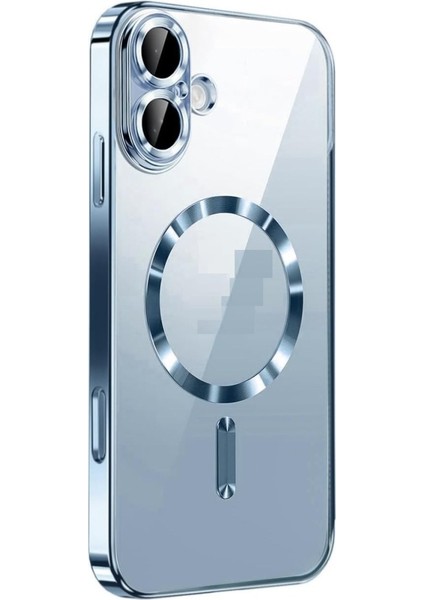 Apple iPhone 17 Için Magsafe ile Uyumlu Kılıf Kamera Lensli Korumalı Şeffaf Silikon Kapak