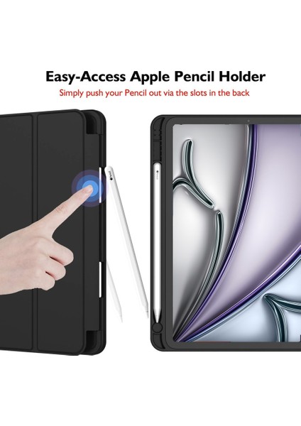 Apple iPad Air 11 Inc M2 (2024) Kılıf Ekran Koruyucu ve Stylus Kalemli 3'ü 1 Arada Full Gear Set A2902 A2903 A2904 indirimleri