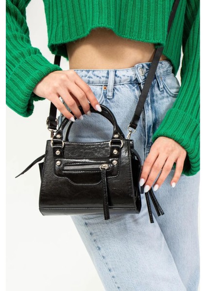 Kadın Mini El ve Omuz Çantası Şık Tasarımlı Çapraz Çanta