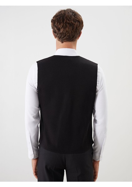 Yeni Sezon Standart Kalıp V Yaka Erkek Triko Yelek fırsatları