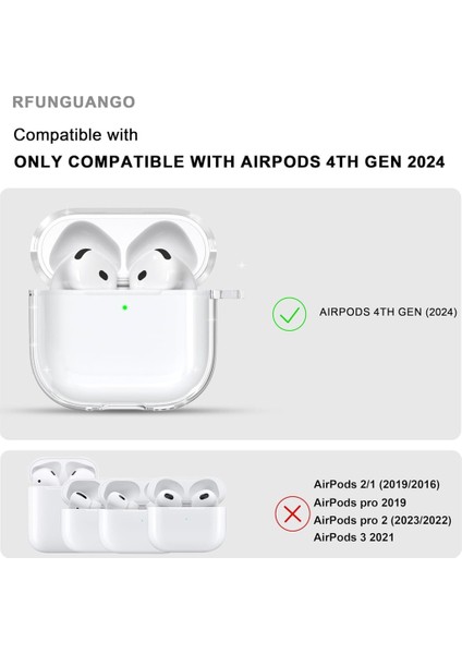 Apple Airpods 4. Nesil ile Uyumlu Kılıf Kristal Silikon Şeffaf Case fiyatları