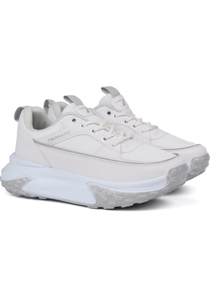 Kadın Kalın Tabanlı Beyaz Sneaker Spor Ayakkabı – Rahat, Şık ve Günlük Kullanıma Uygun fiyatları