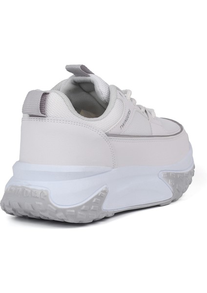 Kadın Kalın Tabanlı Beyaz Sneaker Spor Ayakkabı – Rahat, Şık ve Günlük Kullanıma Uygun indirimleri