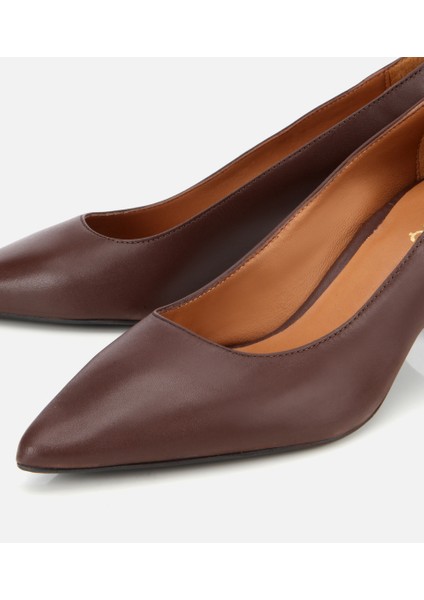 01AYH312480A480 KADIN Deri Kahverengi Esnek Tabanlı Ince Topuklu Stiletto modelleri