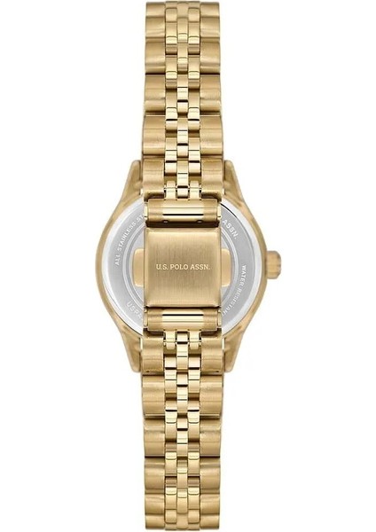 USPA2115-04 Altın Kaplama Taşlı Kadın Kol Saati modelleri
