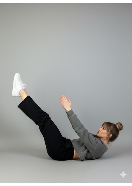 Siyah Kadın Bol Paça Palazzo Bol Kesim Oversize Eşofman Altı indirimleri