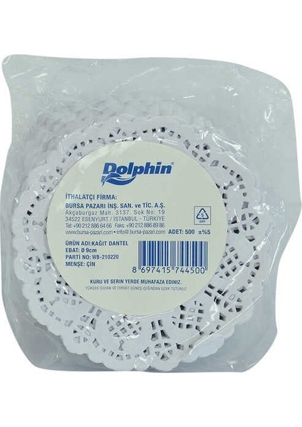 Kağıt Bardak Altlığı 9 cm Dantel Desenli Beyaz 500 Adetli 1 Paket fiyatları