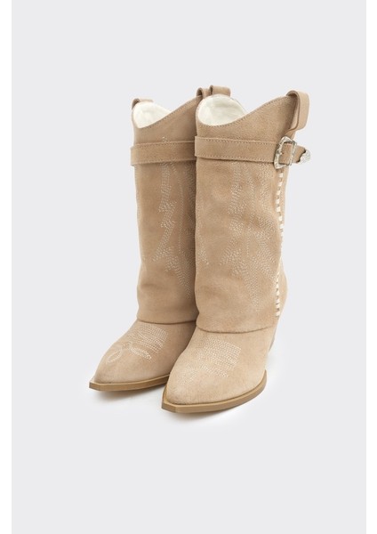 Desenli Hakiki Deri Kadın Çizme fiyatları