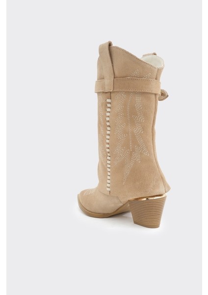 Desenli Hakiki Deri Kadın Çizme modelleri