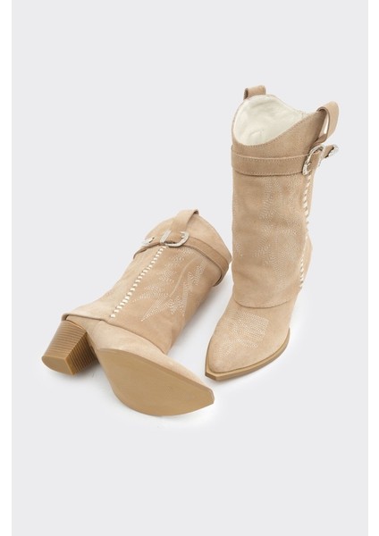 Desenli Hakiki Deri Kadın Çizme fırsatları