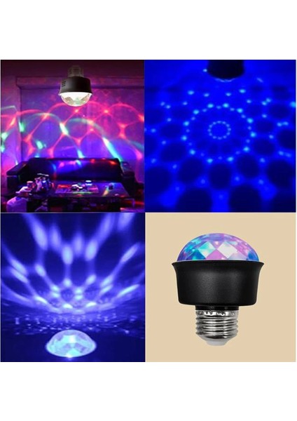 AL-KX6882 Mini 360 Derece LED 3.3 Watt E27 Duy Rgb Disko Lamba fiyatları