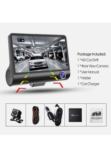 Araç Araba Içi Kamera Seti Ön Kamera Araç Içi Arka Görüş 4' Hd modelleri