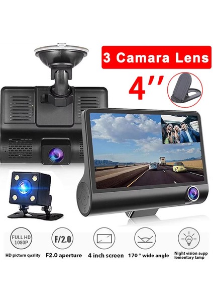 Araç Araba Içi Kamera Seti Ön Kamera Araç Içi Arka Görüş 4' Hd indirimleri