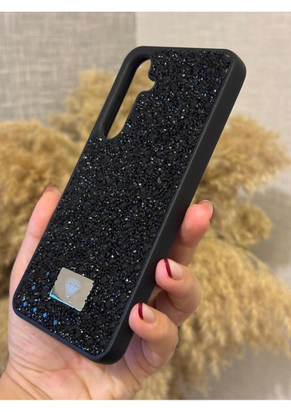 Samsung Galaxy A55 Uyumlu Kılıf Kamera Koruma Çıkıntılı Parlak Taşlı Şık Görünümlü Lüx Kapak modelleri