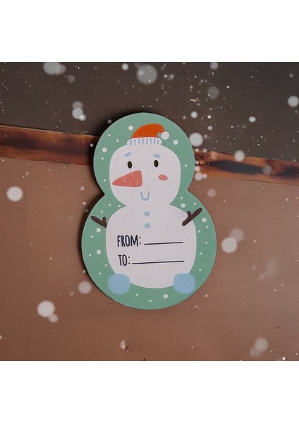 Yılbaşı Kardan Adam Şekilli Sticker Seti, Yeni Yıl Süs ve Hediye&paket Etiketi, 81 Adet, 3x4.5 cm indirimleri