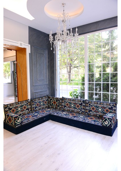 Şark Köşesi Takımı Lacivert Anadolu Modeli 9 Parça (20 cm Minder Kalınlığı) fiyatları