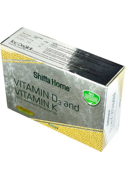 Shiffa Home D3 ve K Vitamini Yumuşak 1300 Mg x 30 Kapsül modelleri