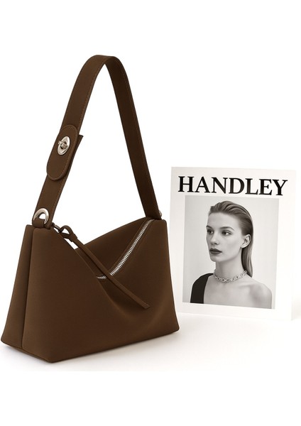 Süet Deri Detaylı Elit Omuz Çantası – Şık ve Modern Tasarım