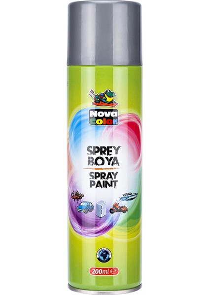 Nova Color Sprey Boya 200 ml Gümüş