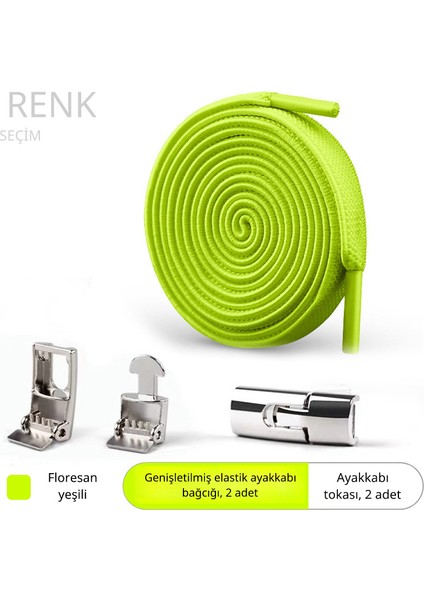 Fıvıont Metal Tokalı Elastik Bağcık – Kolay Tak & Çıkar, Esnek Rahat Ayakkabı Bağcığı, Tüm Spor Ayakkabılar Için (1 Çift)