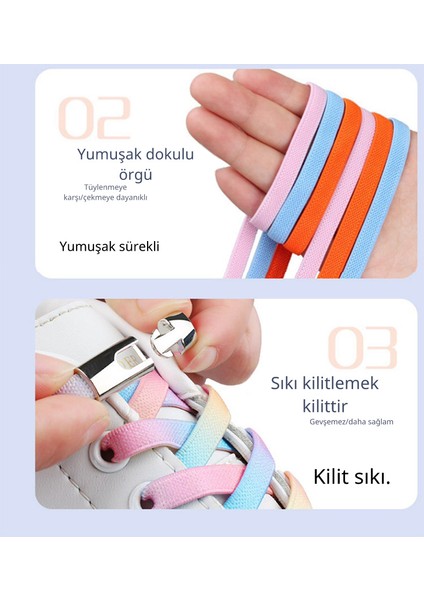 Fıvıont Metal Tokalı Elastik Bağcık – Kolay Tak & Çıkar, Esnek Rahat Ayakkabı Bağcığı, Tüm Spor Ayakkabılar Için (1 Çift) modelleri