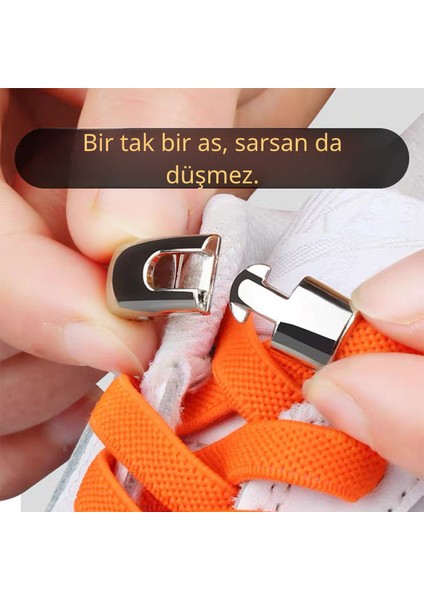 Fıvıont Metal Tokalı Elastik Bağcık – Kolay Tak & Çıkar, Esnek Rahat Ayakkabı Bağcığı, Tüm Spor Ayakkabılar Için (1 Çift) indirimleri