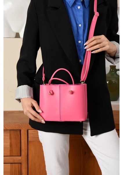 Kadın 3 Bölmeli Kaliteli Şık Çanta Omuzdan Asmalı Elden Tutmalı Askılı