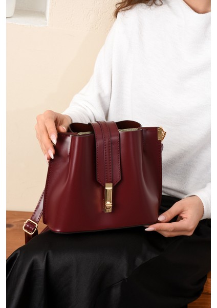 Kadın 3 Bölmeli Elden Tutmalı Omuzdan Asmalı Kaliteli Çanta fırsatları