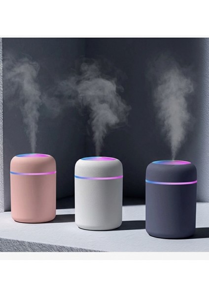 300 ml Işıklı Ledli Hava Nemlendirici Buhar Makinesi ve Aroma Verici Buhardanlık