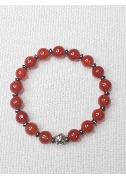 Kırmızı Akik Doğal Taş Bileklik