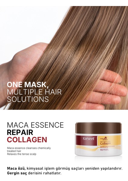 Kolajen Saç Bakım Maskesi Maca Özü Onarıcı Repair 250 ml Karsel indirimleri