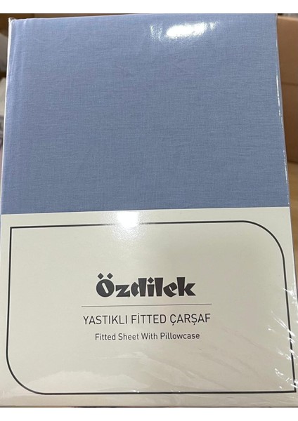Colurist Lastikli Fitted Tek Kişilik Çarşaf Takımı 100 x 200 +30 cm ( 30 cm Yükseklik ) Buz Mavi