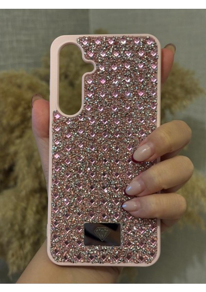 Samsung Galaxy A36 Uyumlu Kılıf Kamera Koruma Çıkıntılı Parlak Taşlı Şık Görünümlü Lüx Kapak