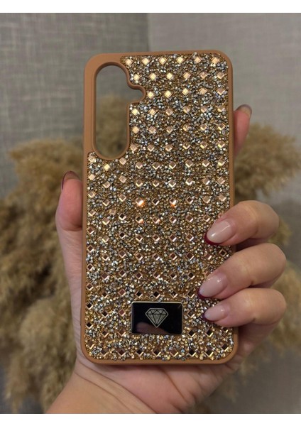 Samsung Galaxy A36 Uyumlu Kılıf Kamera Koruma Çıkıntılı Parlak Taşlı Şık Görünümlü Lüx Kapak