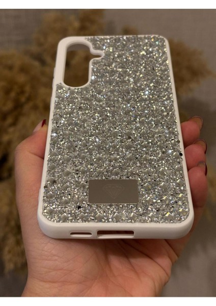 Samsung Galaxy A55 Uyumlu Kılıf Kamera Koruma Çıkıntılı Parlak Taşlı Şık Görünümlü Lüx Kapak modelleri