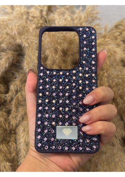 Infinix Hot 40 Uyumlu Kılıf Kamera Koruma Çıkıntılı Parlak Taşlı Şık Görünümlü Lüx Kapak