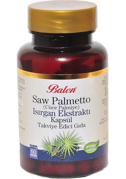 Isırgan Ekstraktı Cüce Palmiye 60 Kapsül