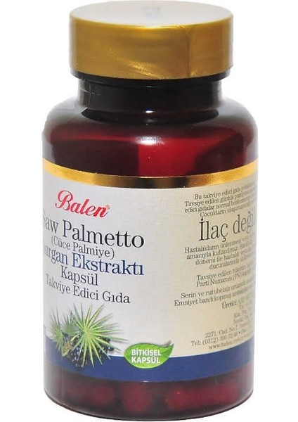 Isırgan Ekstraktı Cüce Palmiye 60 Kapsül fiyatları