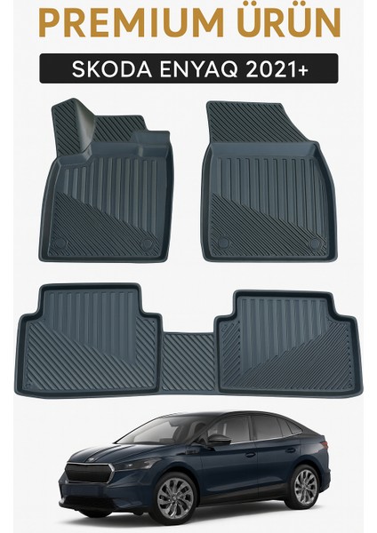 Skoda Enyaq 2021+UYUMLU 3D Oto Paspas Premium