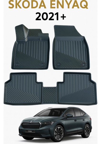 Skoda Enyaq 2021+UYUMLU 3D Oto Paspas Premium modelleri