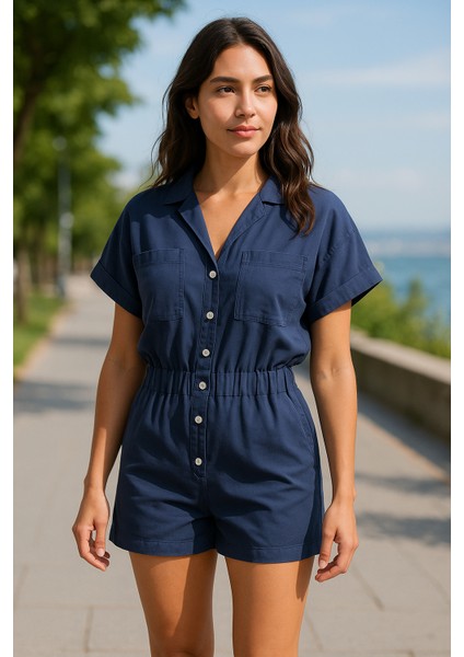 Lacivert Rahat Kalıp Short Elbise fiyatları