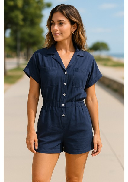 Lacivert Rahat Kalıp Short Elbise indirimleri