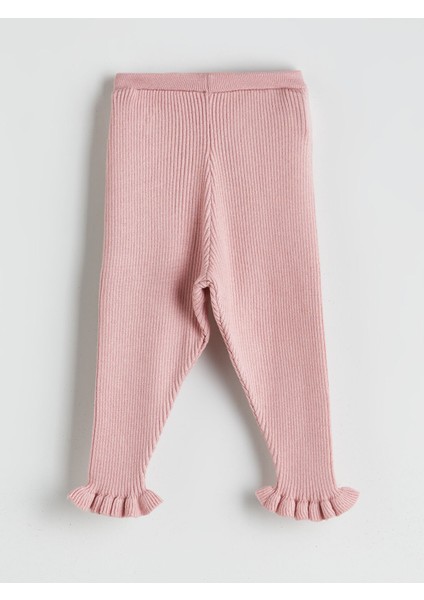 Yeni Sezon Bisiklet Yaka Kız Bebek Triko Kazak ve Tayt 2'li Takım modelleri