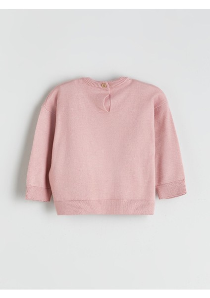 Yeni Sezon Bisiklet Yaka Kız Bebek Triko Kazak ve Tayt 2'li Takım fırsatları