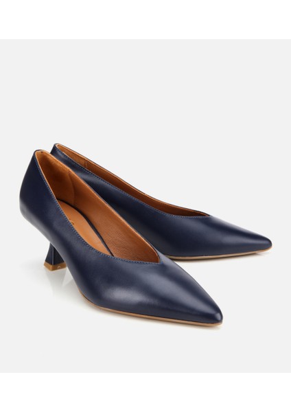 01AYH312590A680 KADIN Deri Lacivert Ince Topuklu Stiletto fiyatları