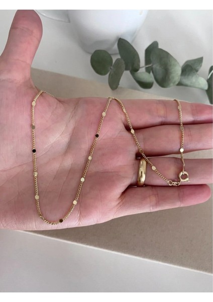 Xuping 14K Altın Kaplama Pul Zincir