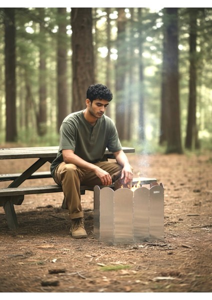 katlanır rüzgarlık piknik tüpü kamp ocağı taş Ocak mangal ocak arkası yağ koruyucu rüzgarlık