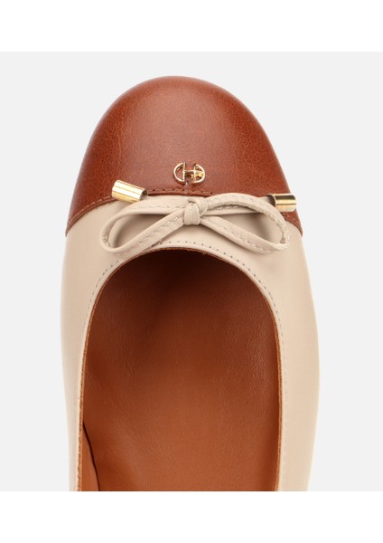 01AYH313540A373 KADIN Deri Taba Fiyonk Detaylı Babet indirimleri