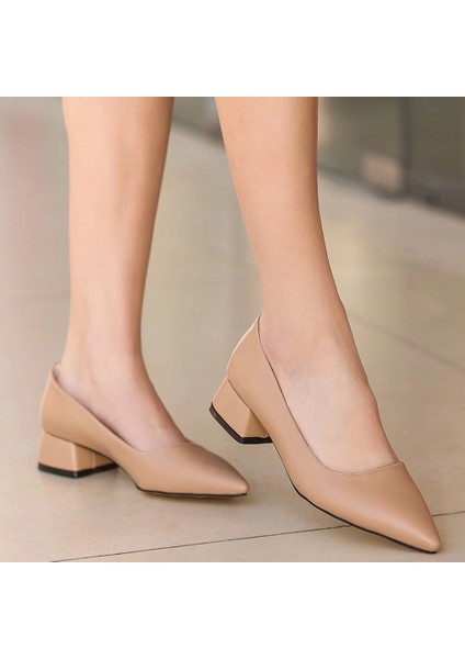 Desniy Nude Cilt Topuklu Ayakkabı fırsatları