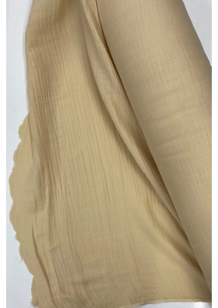 Çok Amaçlı Müslin Pamuklu Bebek Örtü ve Battaniye Kumaşı Müslin Bez Bej 80